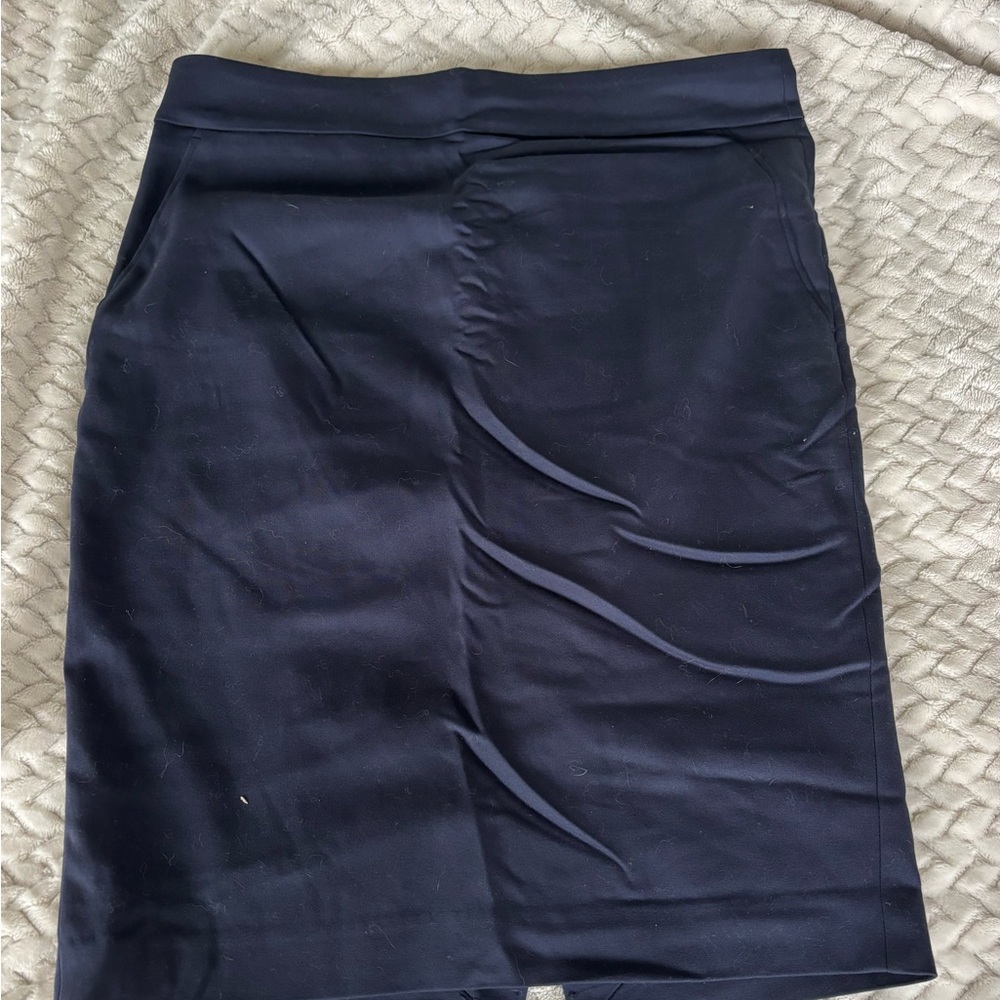 RW&CO Navy Pencil Skirt with Slit (Brand New)